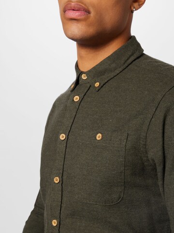 BLEND Regular fit Button Up Shirt in Green