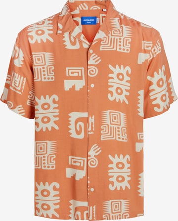 Chemise 'JJLuke Ocean Resort' JACK & JONES en orange : devant