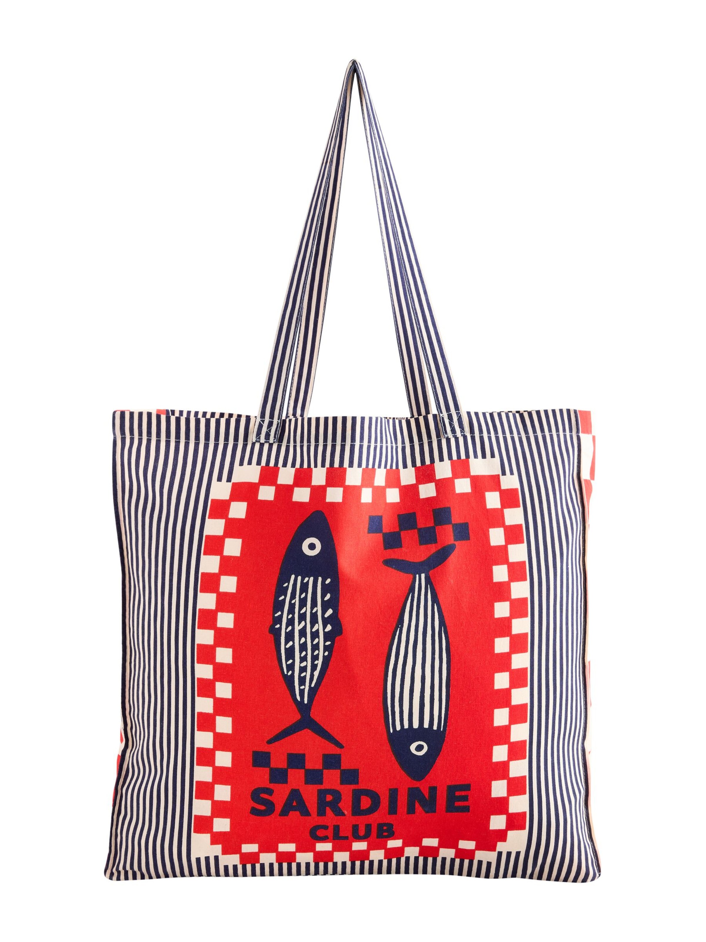 Next Cabas en One Size en bleu marine / rouge sang / blanc, Vue avec produit