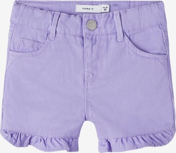 NAME IT Normalny krój Spodnie 'Frose' w kolorze fioletowy: przód