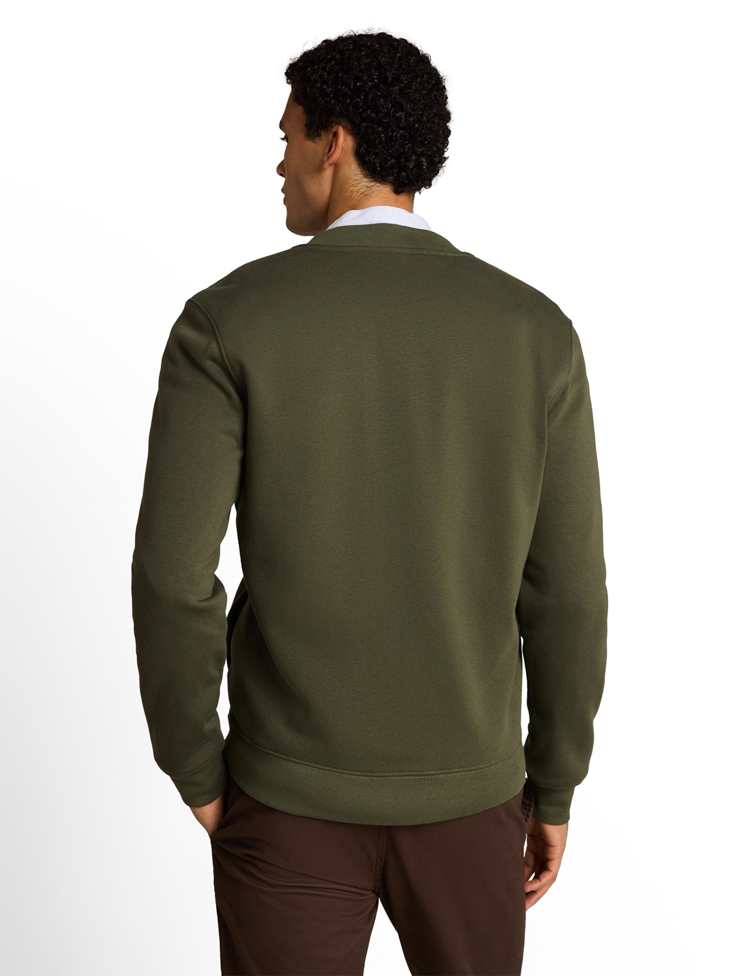 TOM TAILOR DENIM Sweat jacket in Green