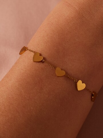 Lucardi Armband 'Herz' in Goud: voorkant