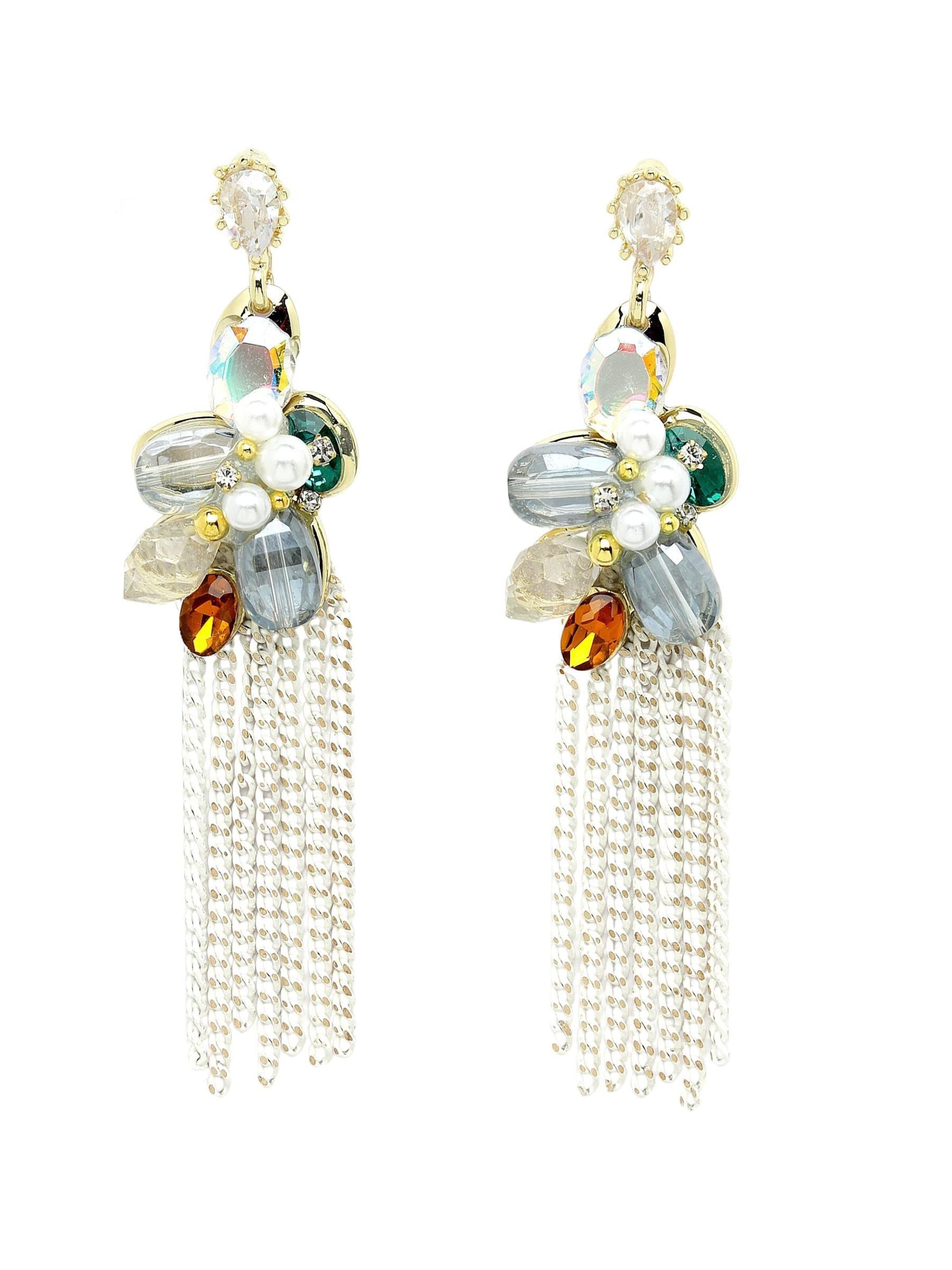AVANT-GARDE PARIS Boucles d'oreilles 'Kristinala' en One Size en mélange de couleurs, Vue avec produit