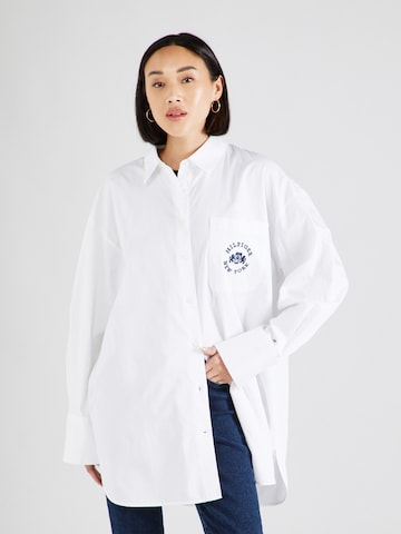 Chemisier 'VARSITY' TOMMY HILFIGER en blanc : devant