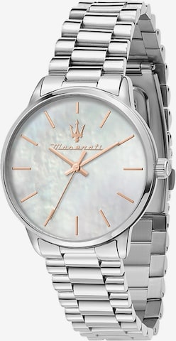 Maserati Analog Watch in Silver: front