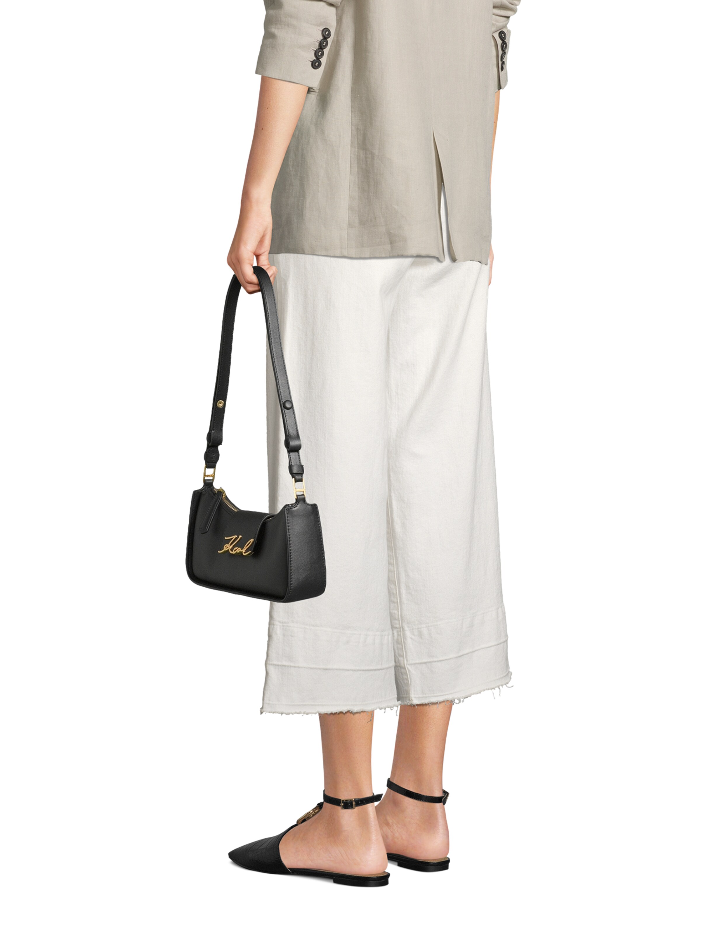 Karl Lagerfeld Τσάντα ώμου σε μαύρο: μπροστά