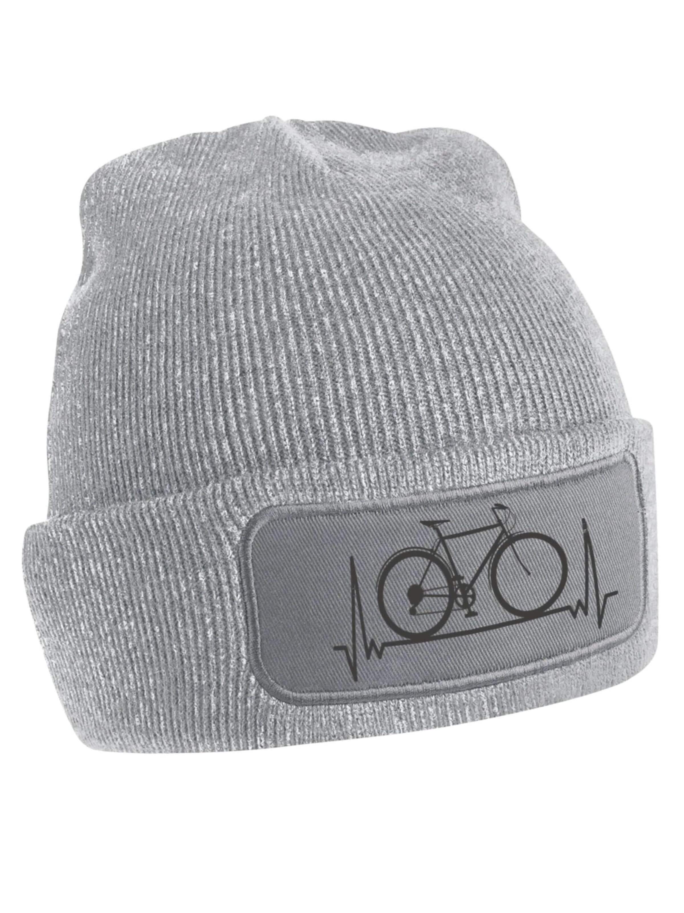 Youth Designz Mütze 'Heartbeat Fahrrad'‌‌‌‌‌‌‌ in Grau