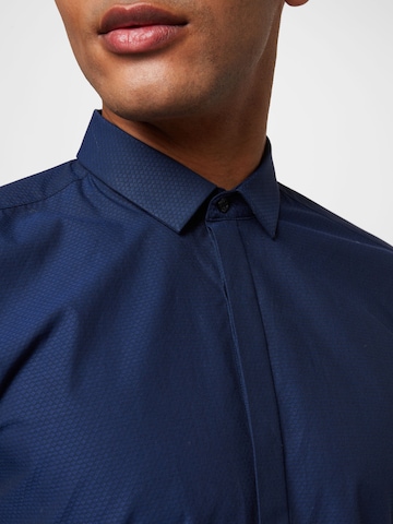 HUGO Regular Fit Hemd 'Etran' in Blau
