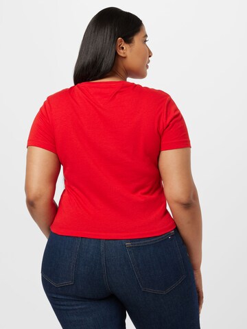 Tommy Jeans Curve - Camiseta en rojo