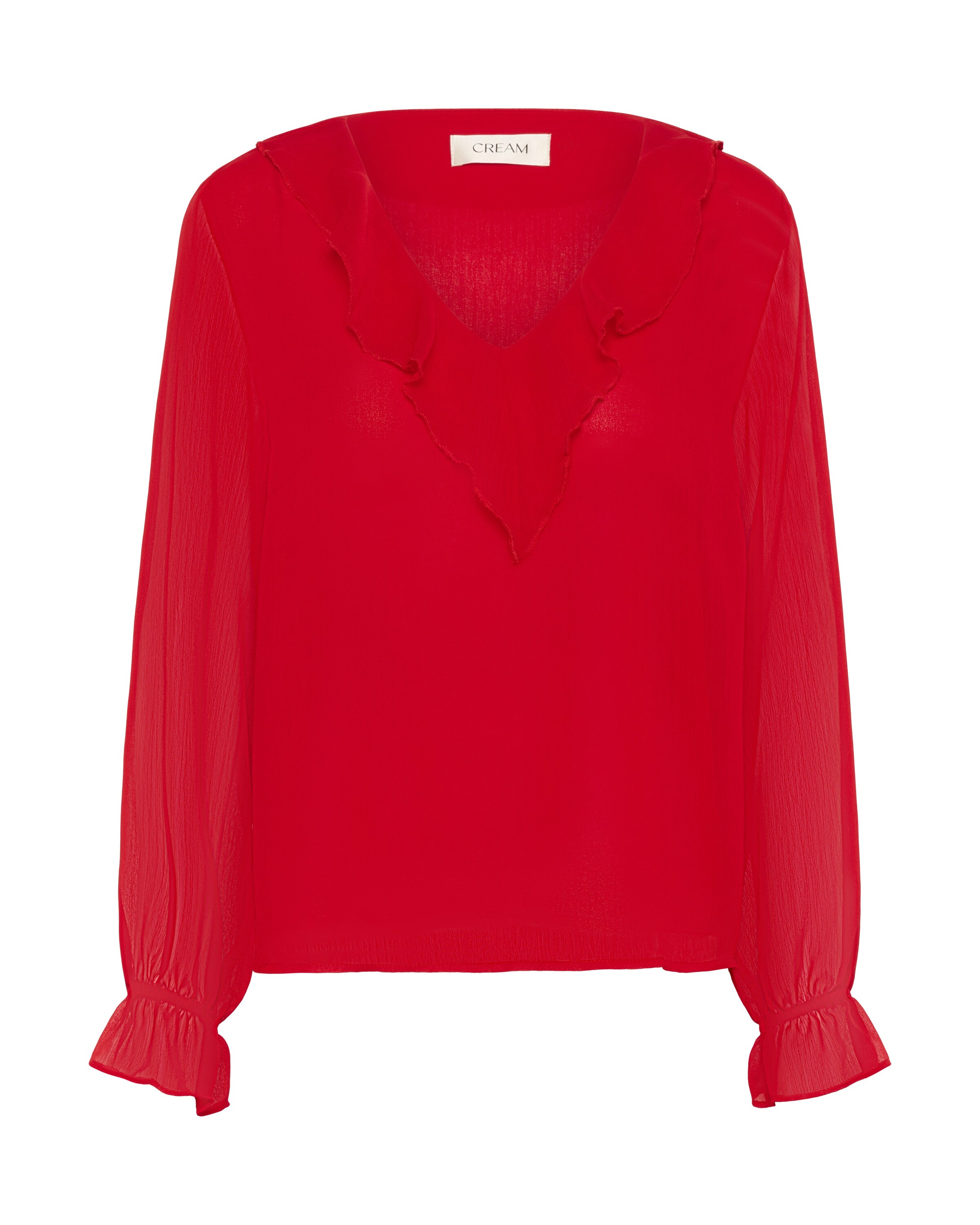 Cream Bluse 'Flake' in Rot: Vorderseite