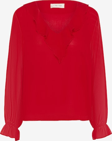 Chemisier 'Flake' Cream en rouge : devant