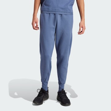 ADIDAS SPORTSWEAR Tapered Workout Pants 'Z.N.E. Premium' in Blue: front