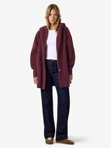 Noisy may Fleece jacket 'NMCOZY' in Red