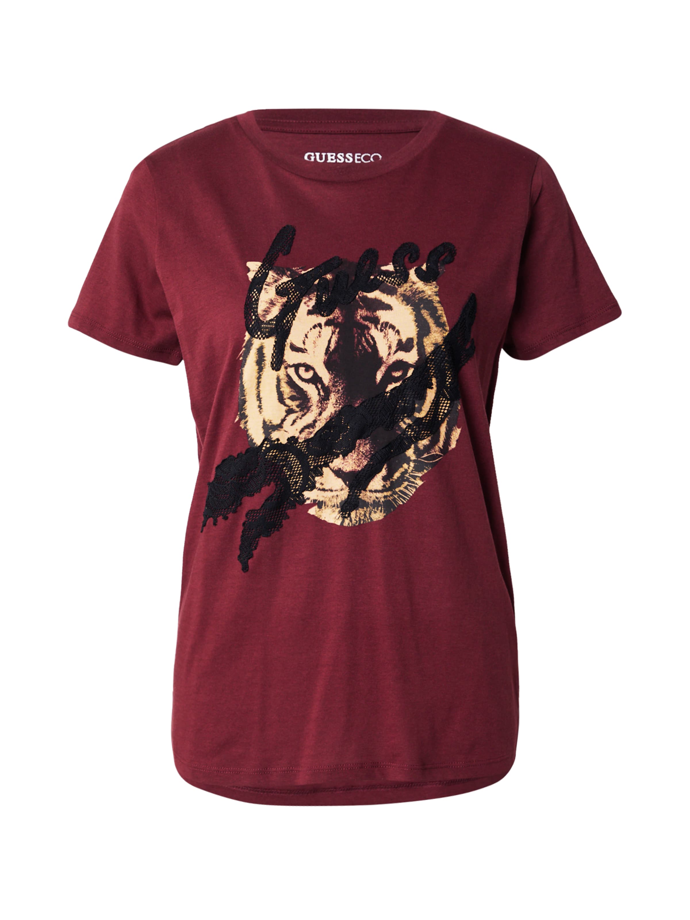 GUESS Μπλουζάκι σε κόκκινο: μπροστά