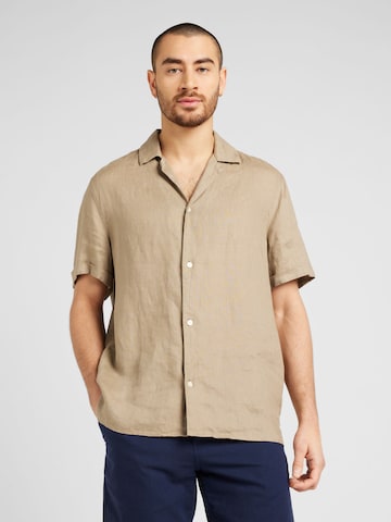 DRYKORN Comfort fit Button Up Shirt 'BIJAN_2' in Brown: front