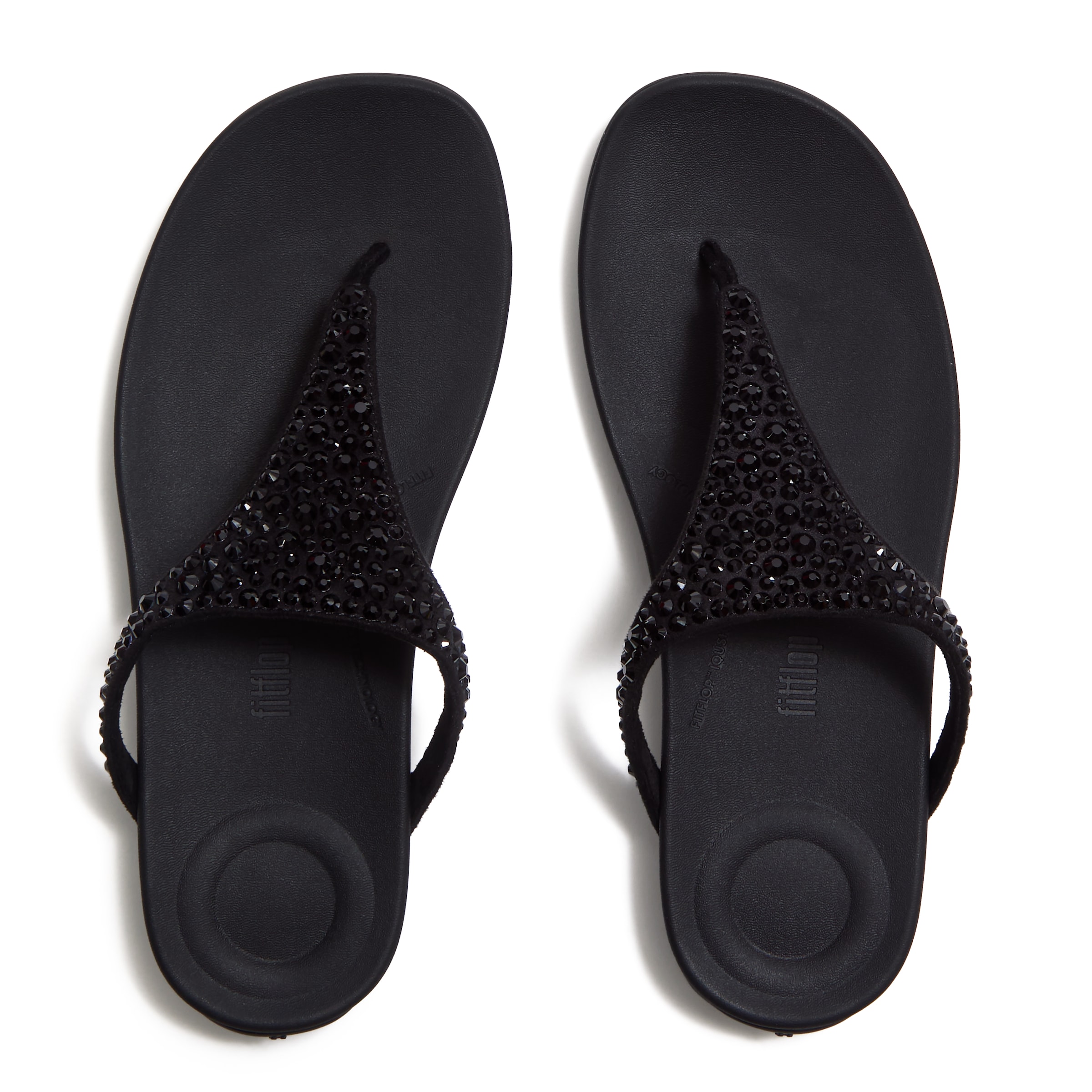 FitFlop T-Bar Sandals in Black