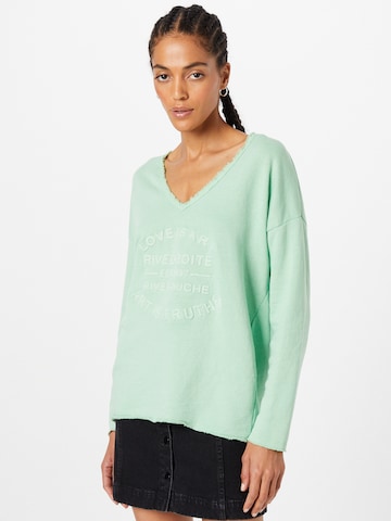Zwillingsherz Sweater 'Kornelia' in Green: front