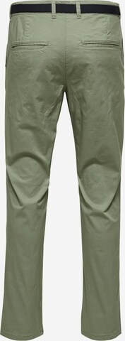 Coupe slim Pantalon chino 'Yard' SELECTED HOMME en vert