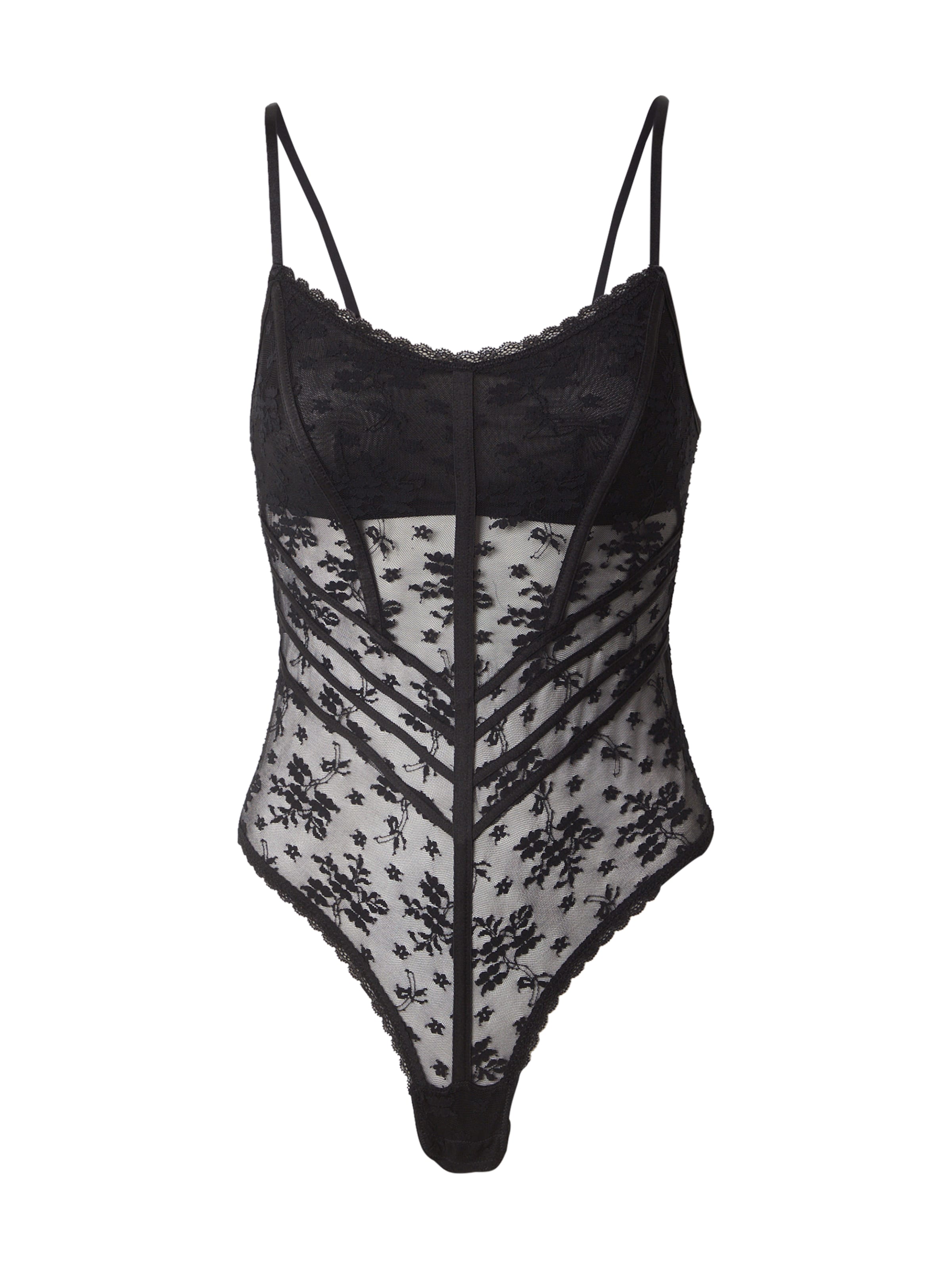 Hunkemöller Κορμάκι σε μαύρο: μπροστά