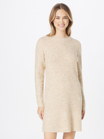 PIECES Knitted dress 'ELLEN' in Beige: front