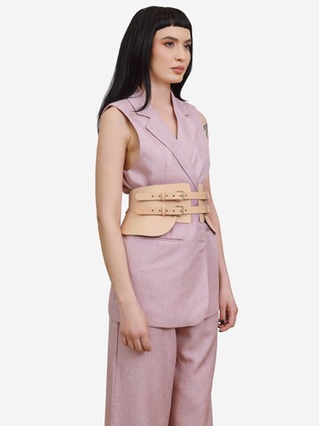 Haute Cuir - Cinturón 'Peplum Maia Corset Belt' en beige
