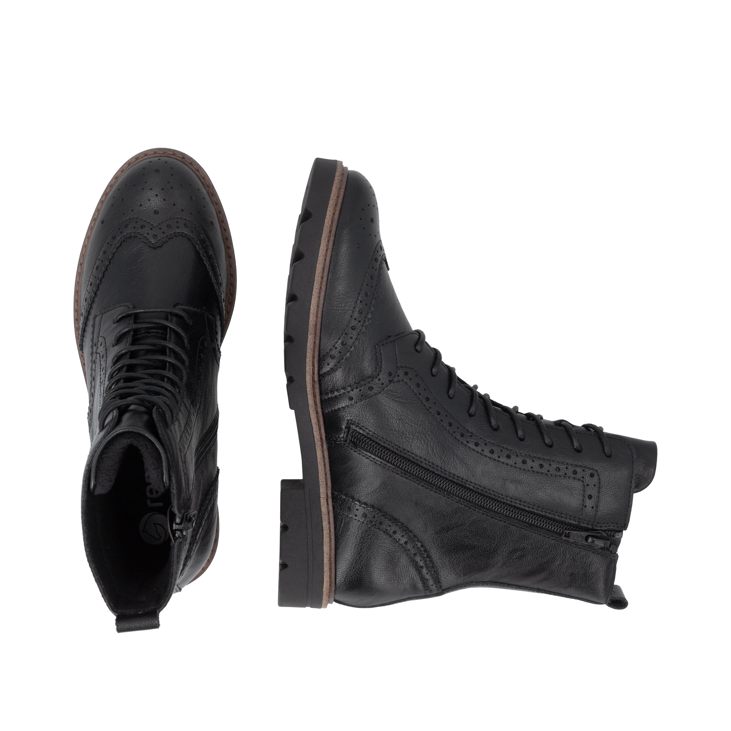 Bottines à lacets REMONTE en noir