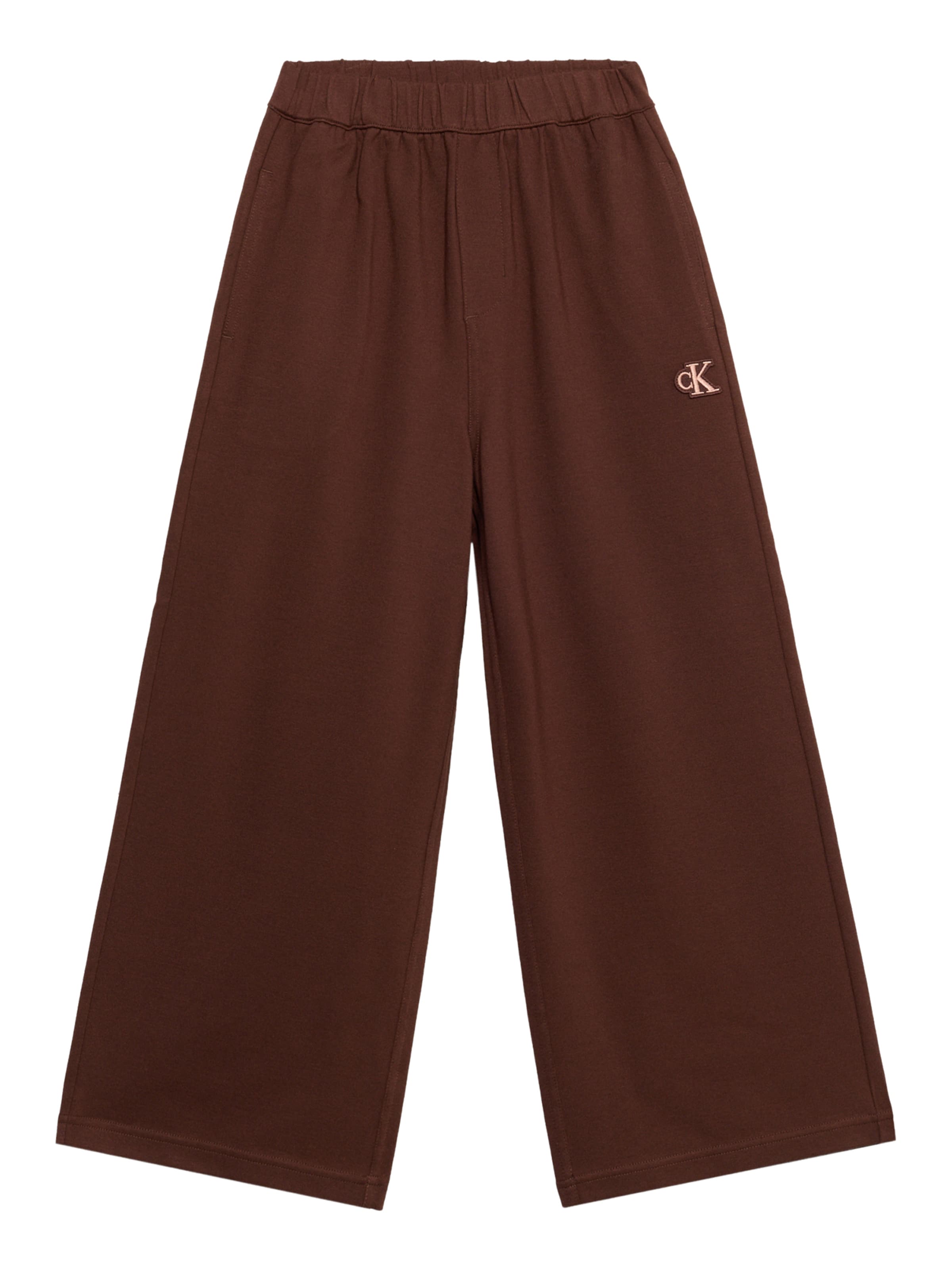 Wide Leg Pantalon Calvin Klein Jeans en marron : devant