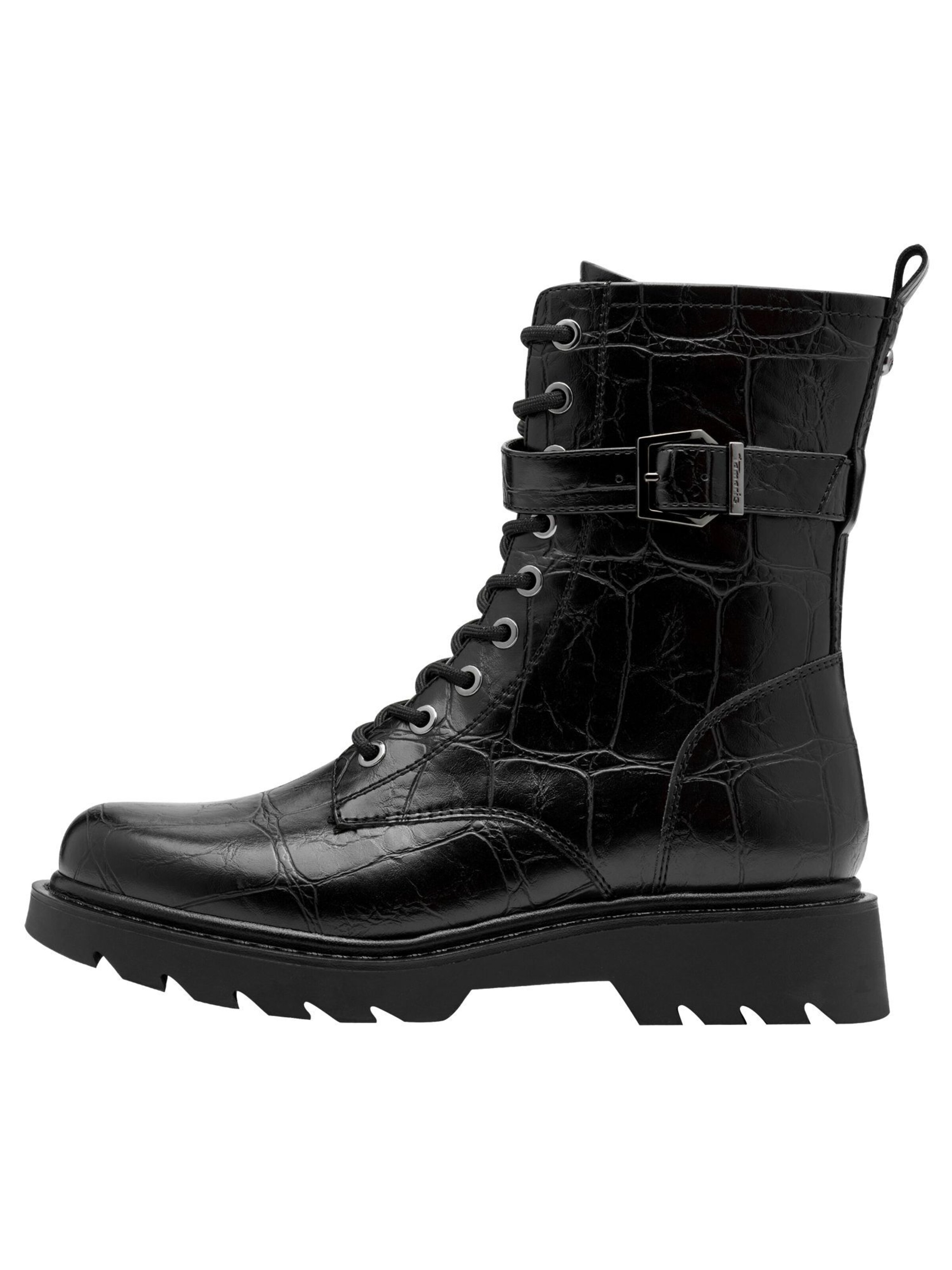 Tamaris Stövlett med snörning i svart