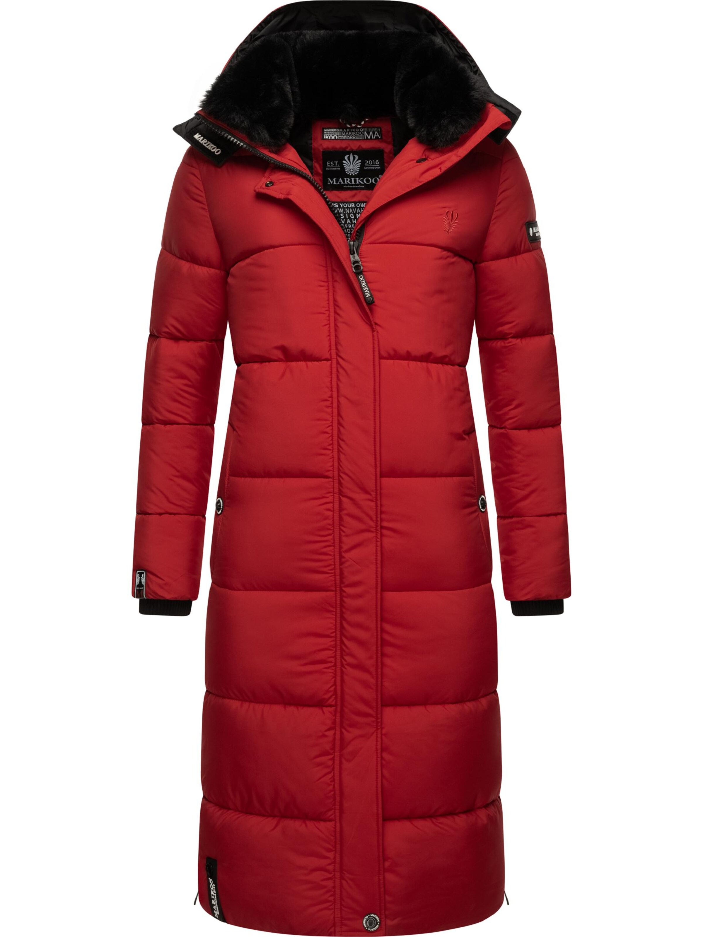 MARIKOO Zimný kabát - Červená: predná strana