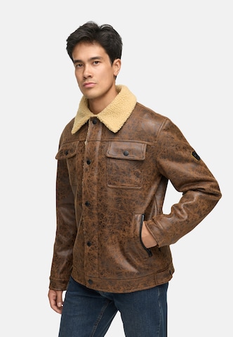 INDICODE JEANS Between-season jacket 'INVados' in Brown: front