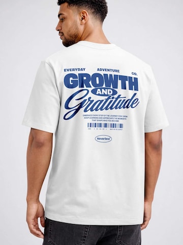 Neverless Shirt 'Growth and Gratitude' in White