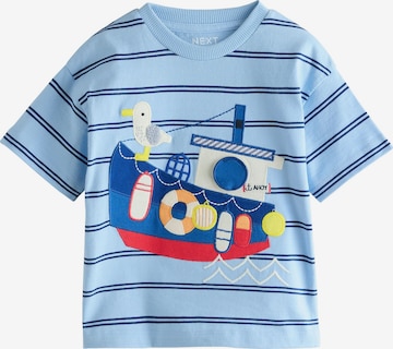 T-Shirt Next en bleu : devant
