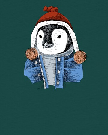 watabout.kids Shirt 'Pinguin' in Green