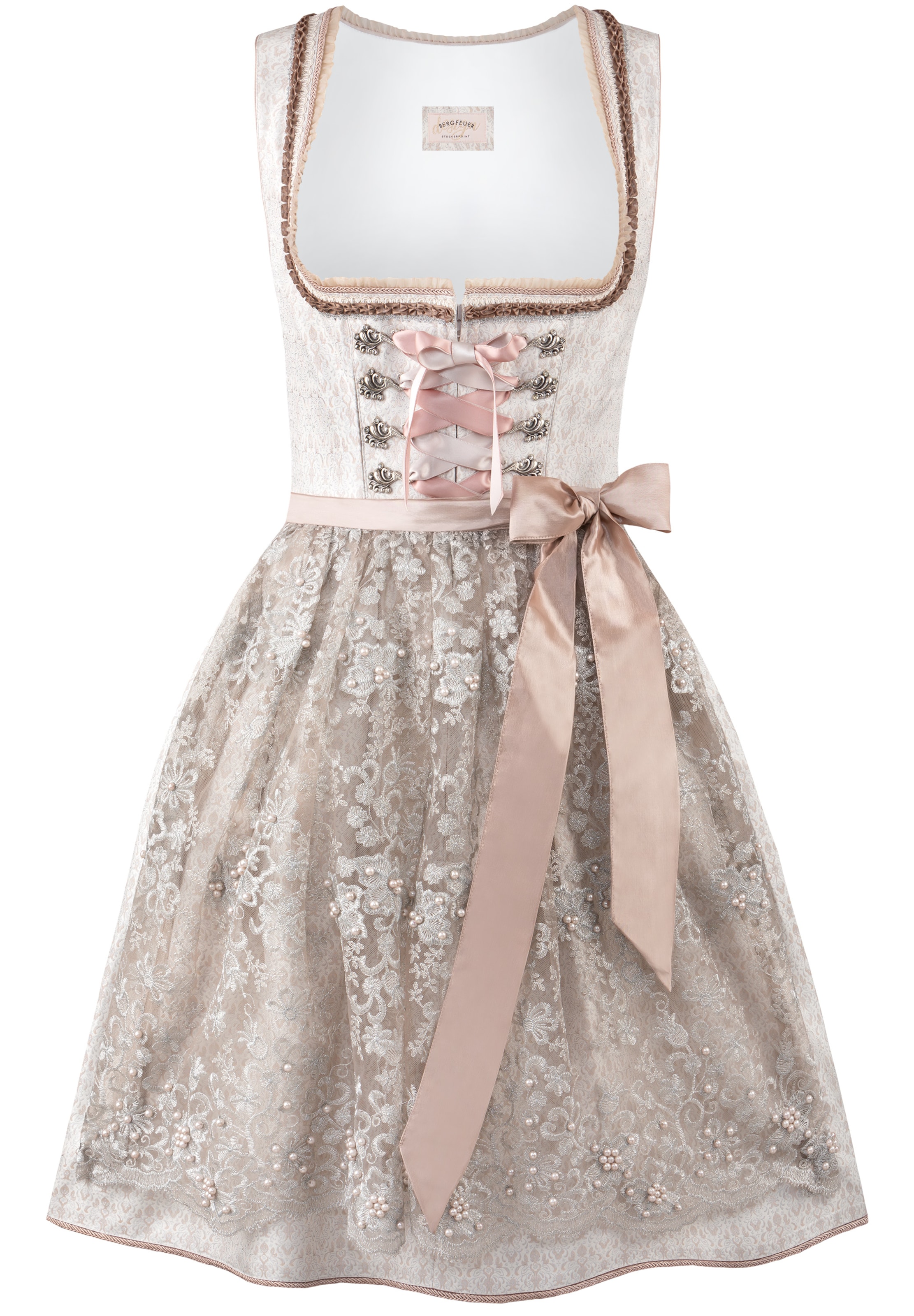 STOCKERPOINT Dirndl 'Evianne' in Pink: Vorderseite