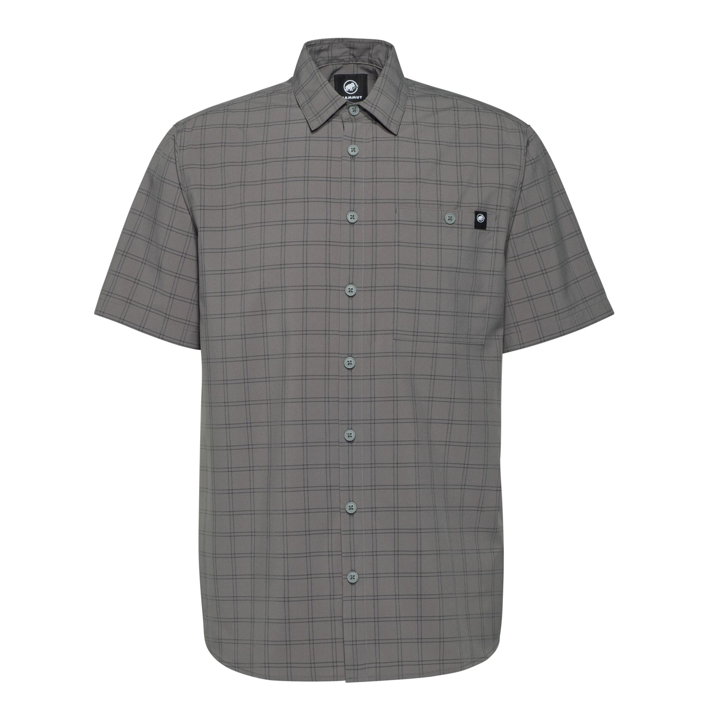 MAMMUT Regular fit Athletic Button Up Shirt 'Lenni' in Grey: front