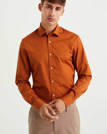 WE Fashion Slim fit Overhemd in Oranje