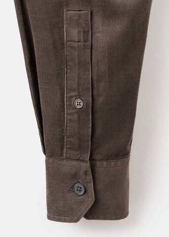 MANGO MAN Regular fit Button Up Shirt 'Tadi' in Brown