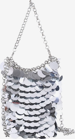 myMo at night Handbag in Silver: front