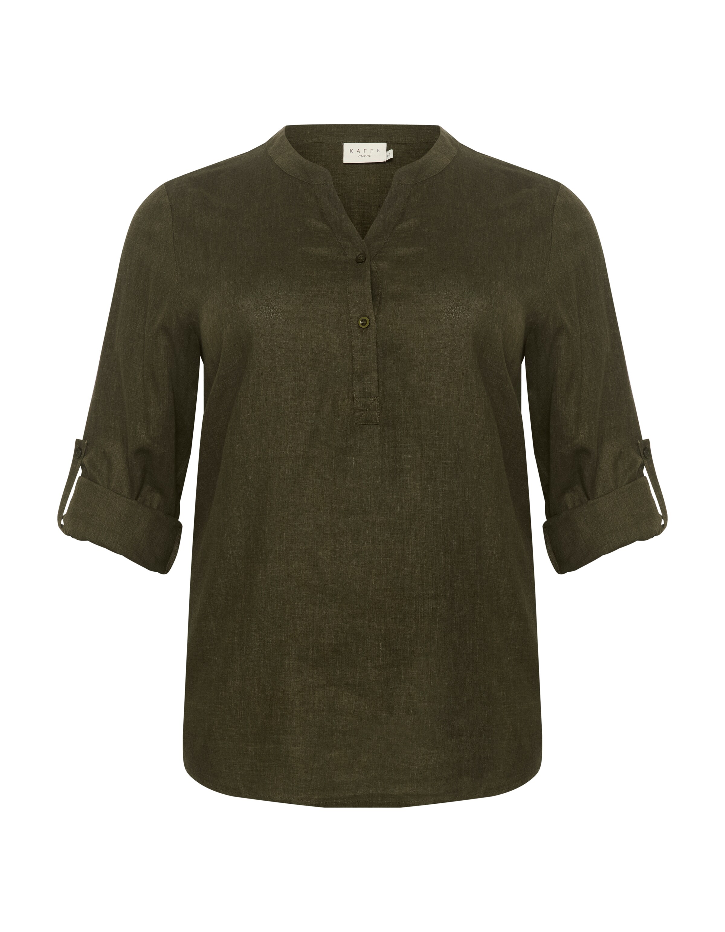 KAFFE CURVE Bluse 'Mille' in Grün: Vorderseite