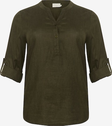 KAFFE CURVE Blouse 'Mille' in Green: front