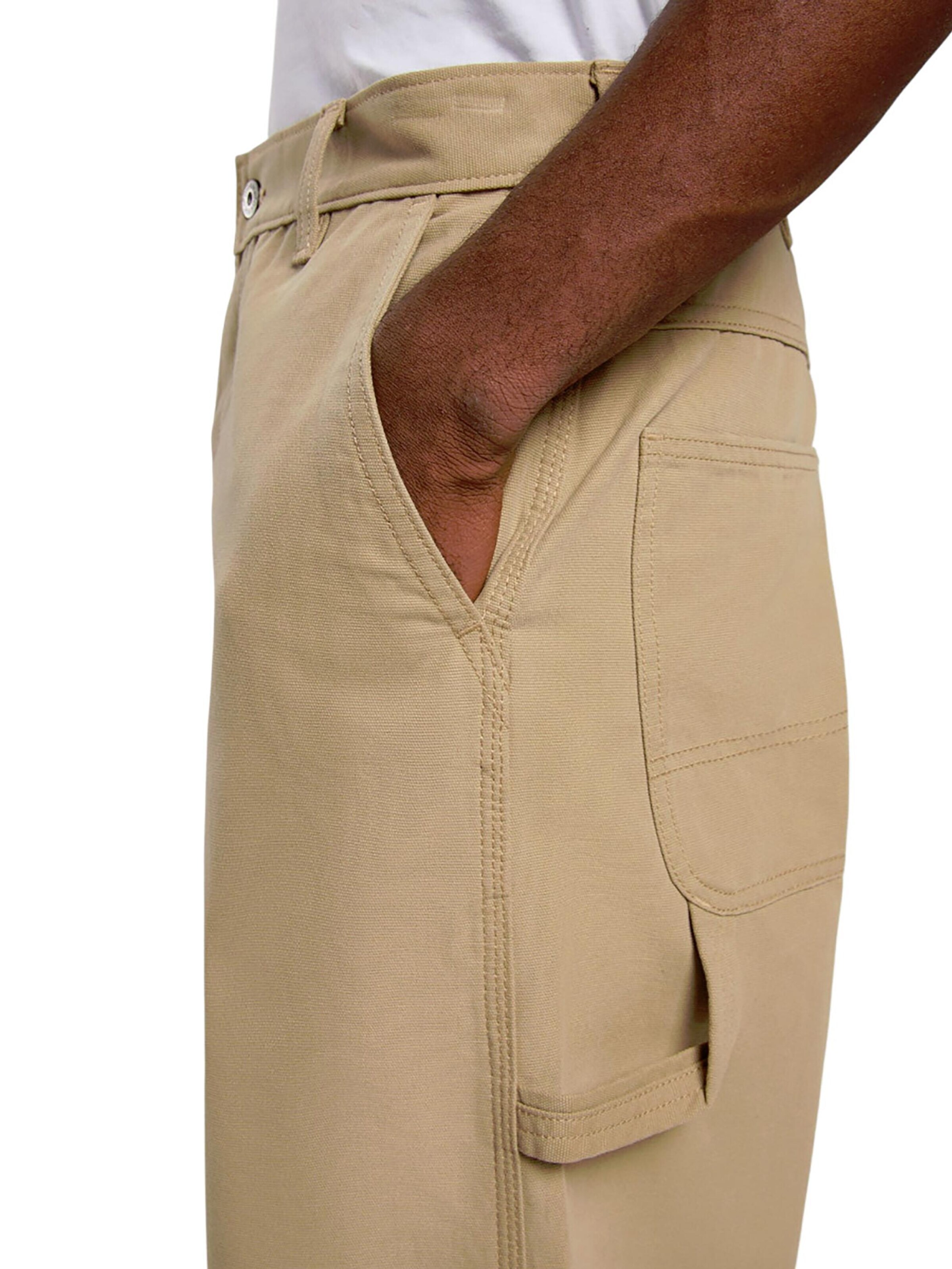 DICKIES Regular Pants 'Canvas Carpenter Lighweig' in Beige