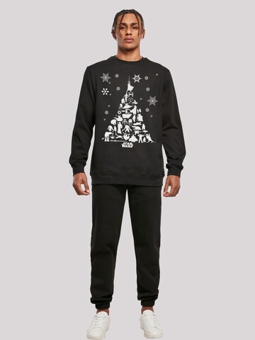 F4NT4STIC Sweatshirt 'Star Wars Christmas Weihnachtsbaum' in Black