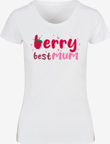 ABSOLUTE CULT Shirt 'Mother's Day - Berry Best Mum' in Wit: voorkant