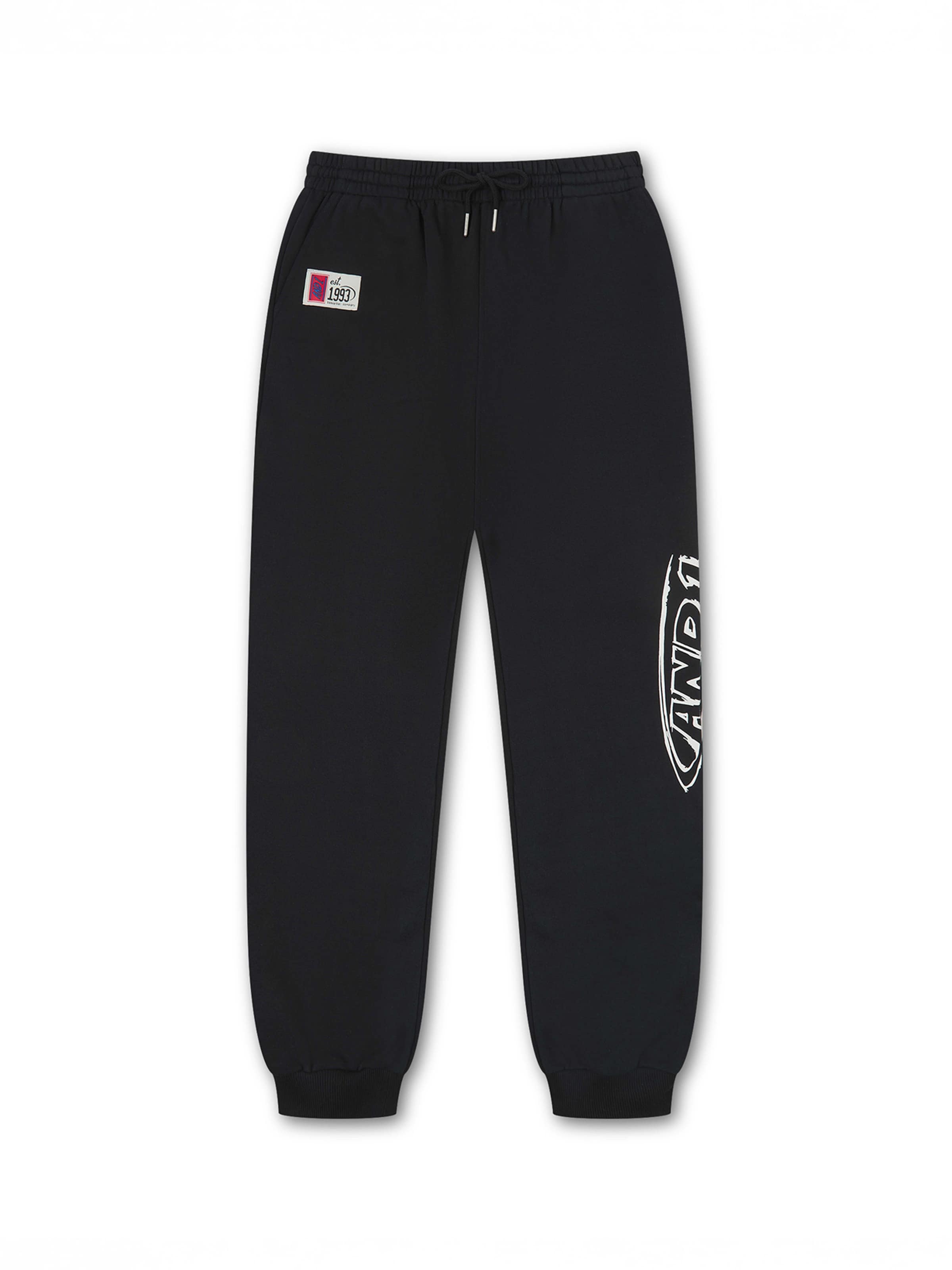 Tapered Pantaloni de la AND1 pe negru: față