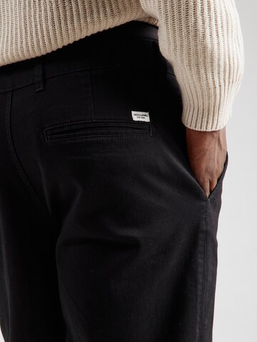 JACK & JONES Loose fit Chino trousers 'JPSTKARL DAVE' in Black