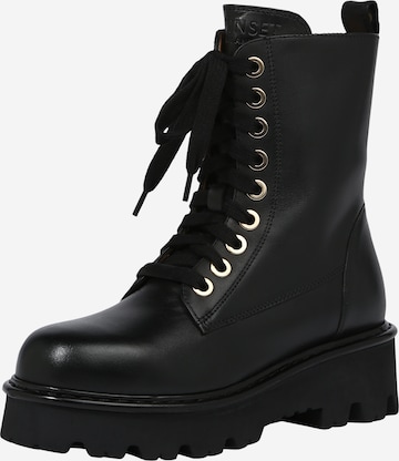 Twinset Lace-Up Ankle Boots 'ANFIBIO' in Black: front