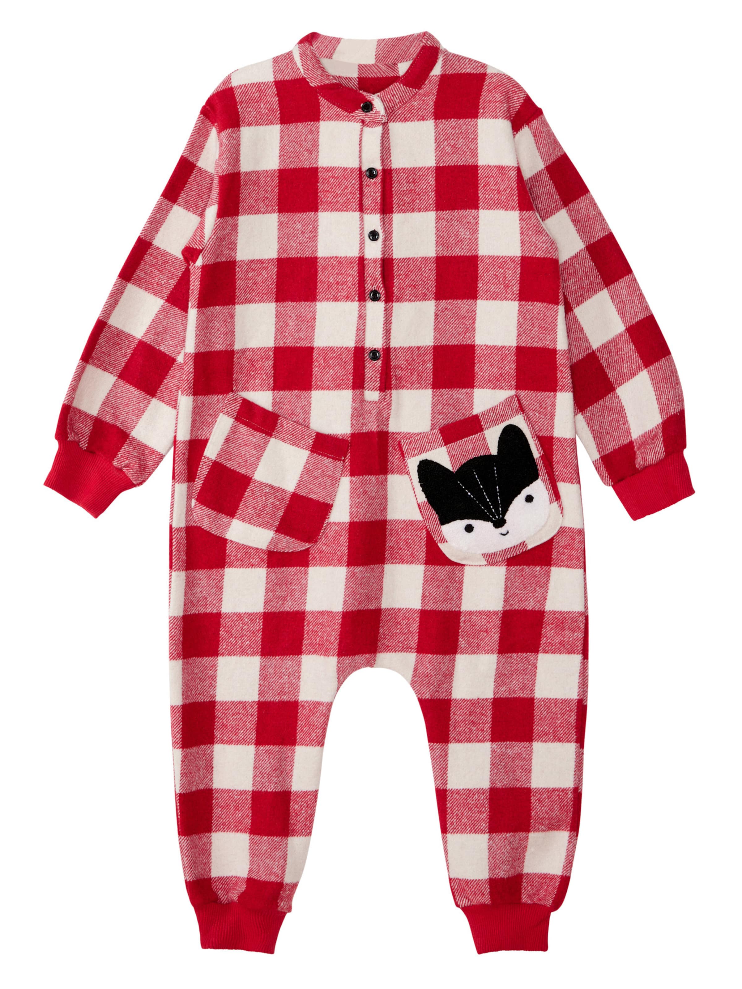 Denokids Overall 'CFF-21S1-003' in Rood: voorkant
