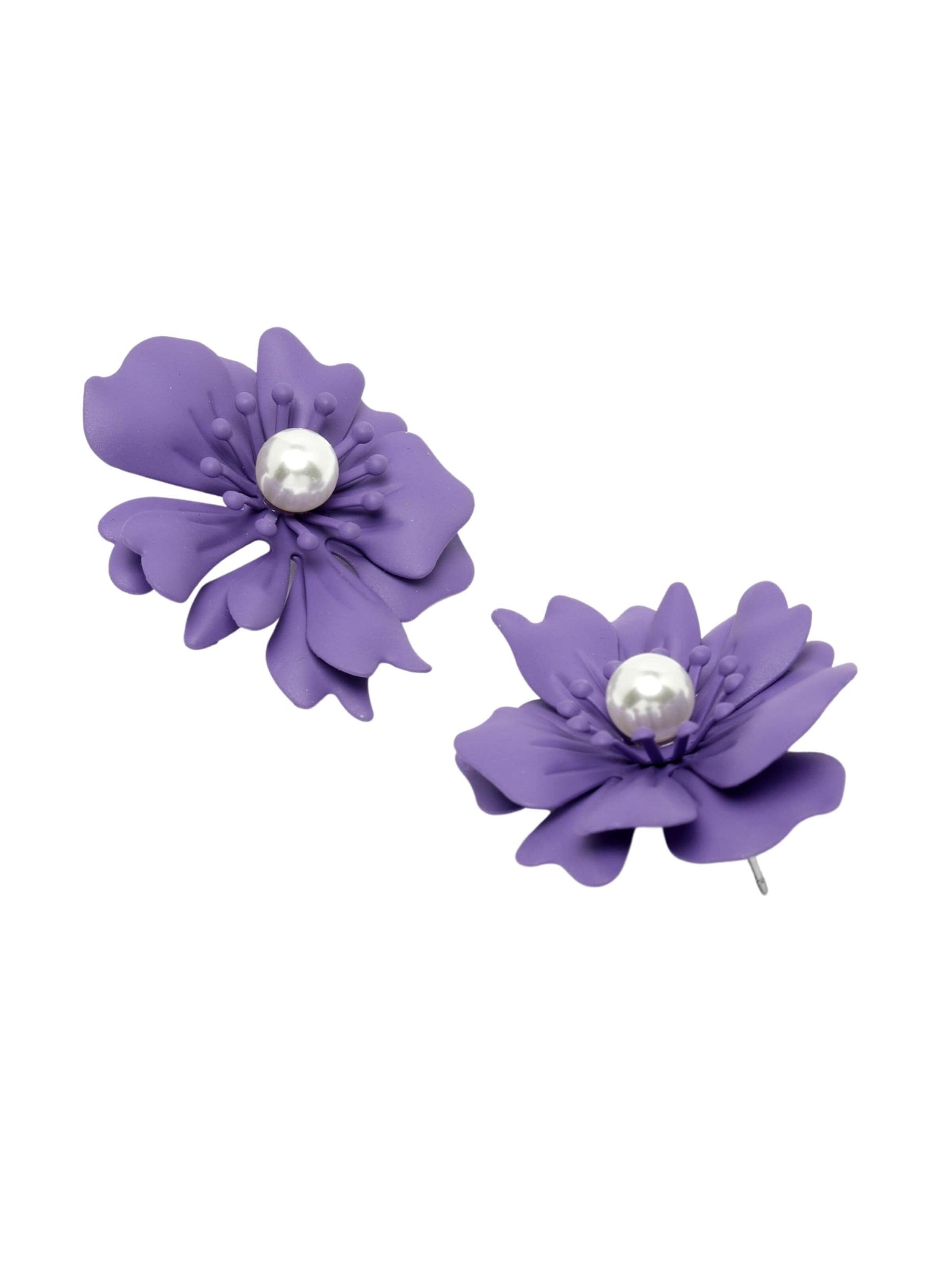 AVANT-GARDE PARIS Earrings 'Agataina' in Purple