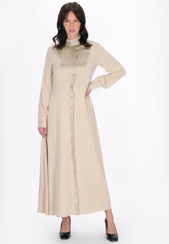 Robe usha BLACK LABEL en beige : devant