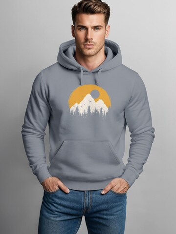 Neverless Sweatshirt 'Mountain Sun' in Grey